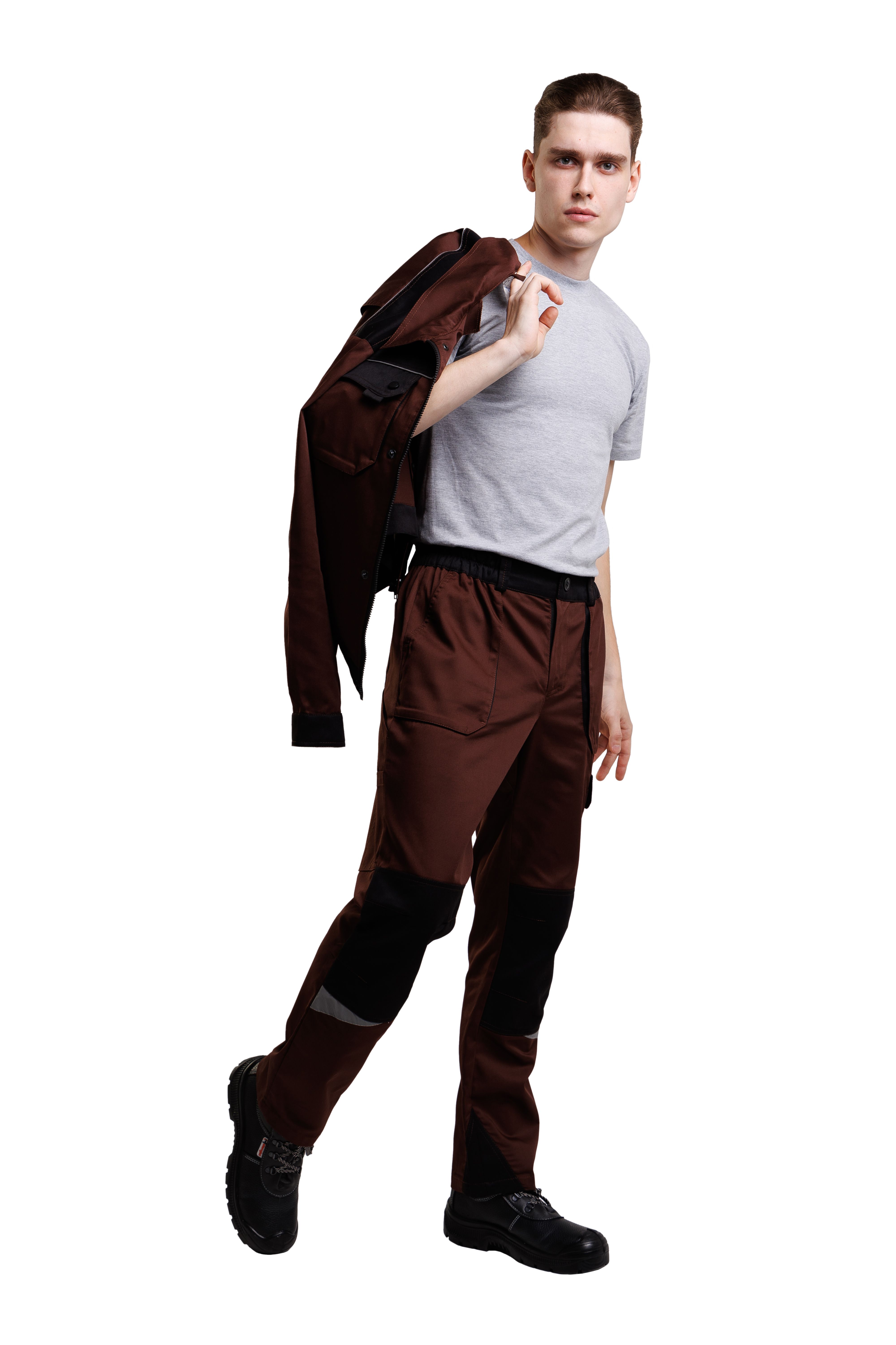 Костюм Кан, куртка+брюки коричнево-черный