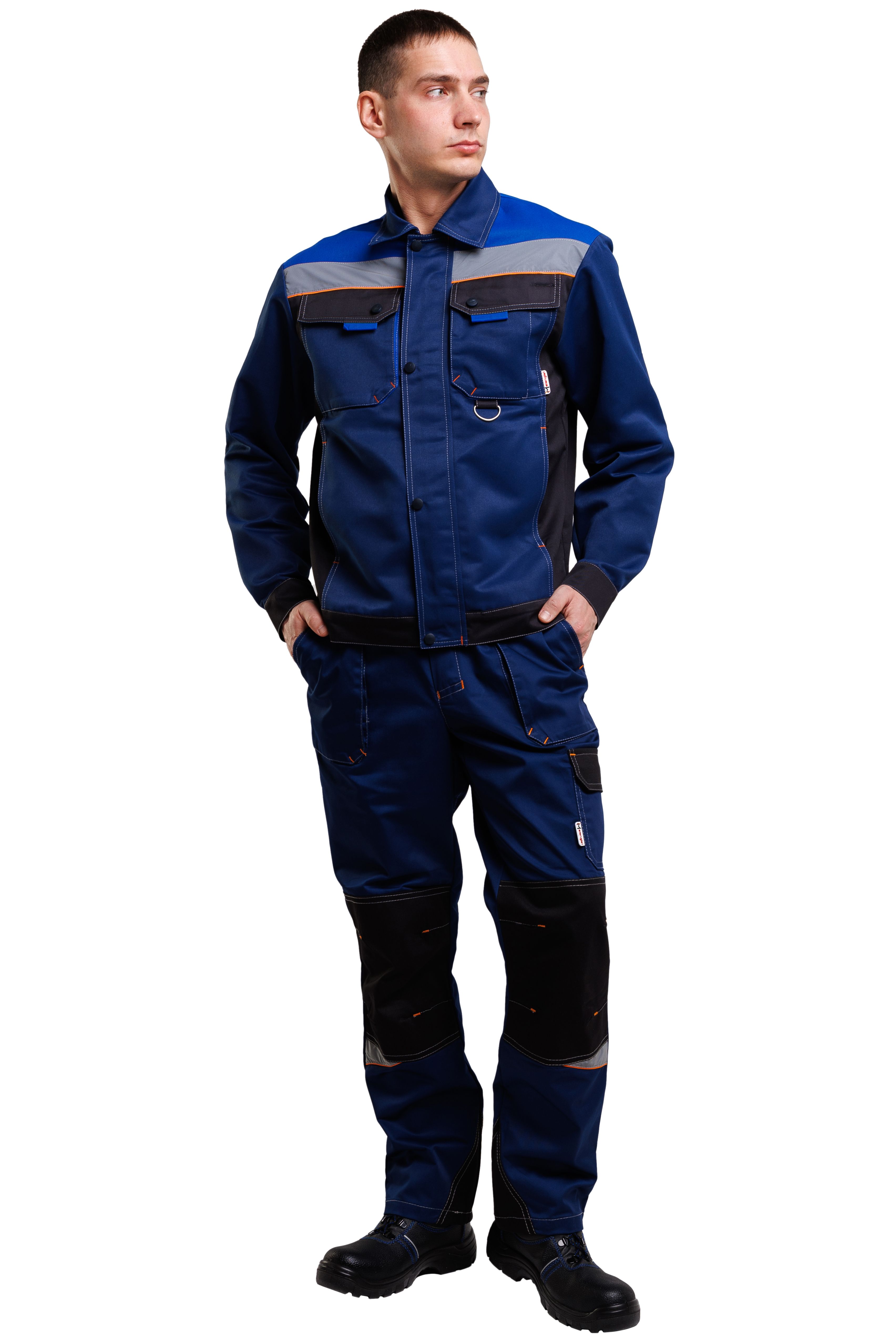 Костюм Кан, куртка+брюки сине-черный