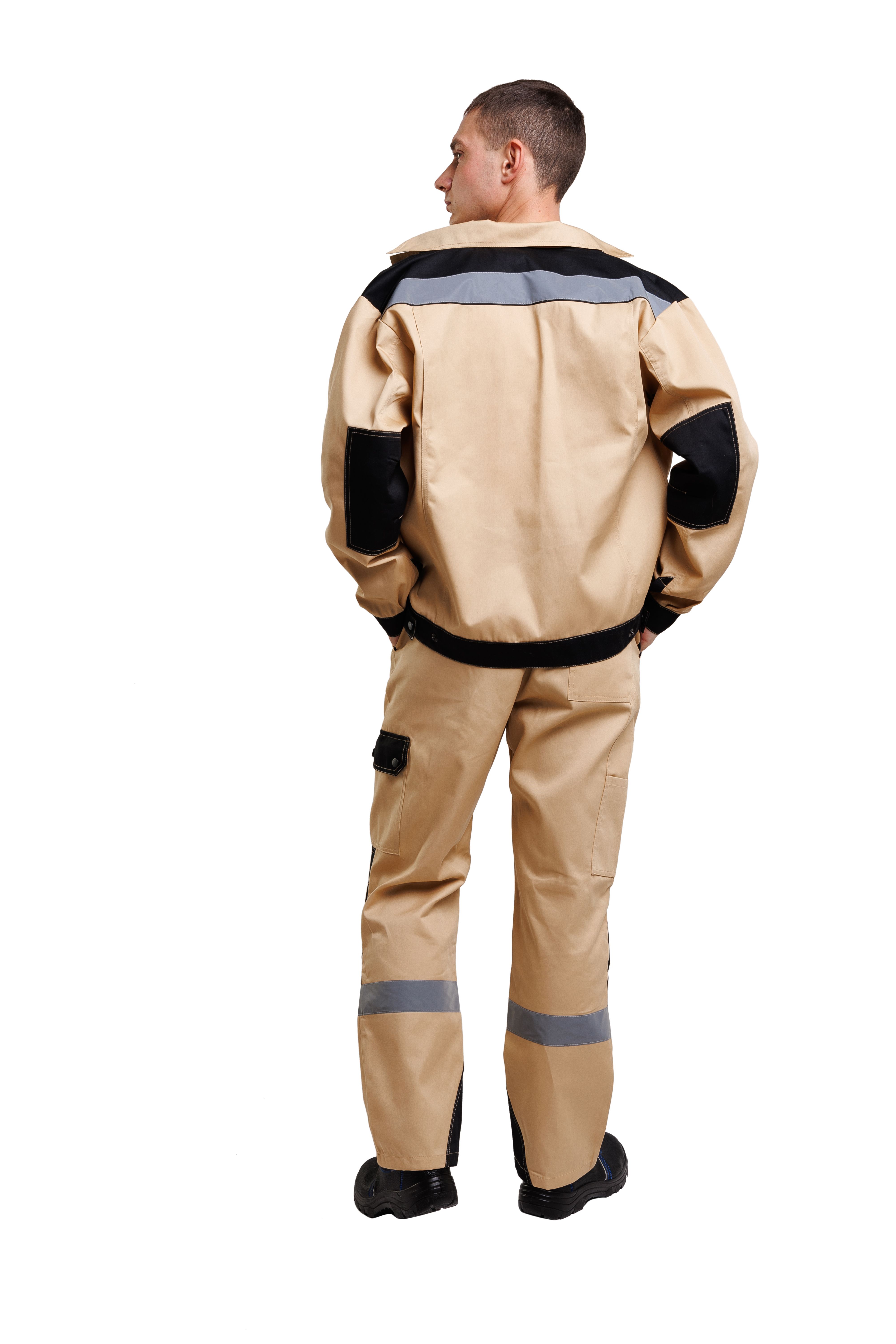 Костюм Кан, куртка+брюки бежево-черный