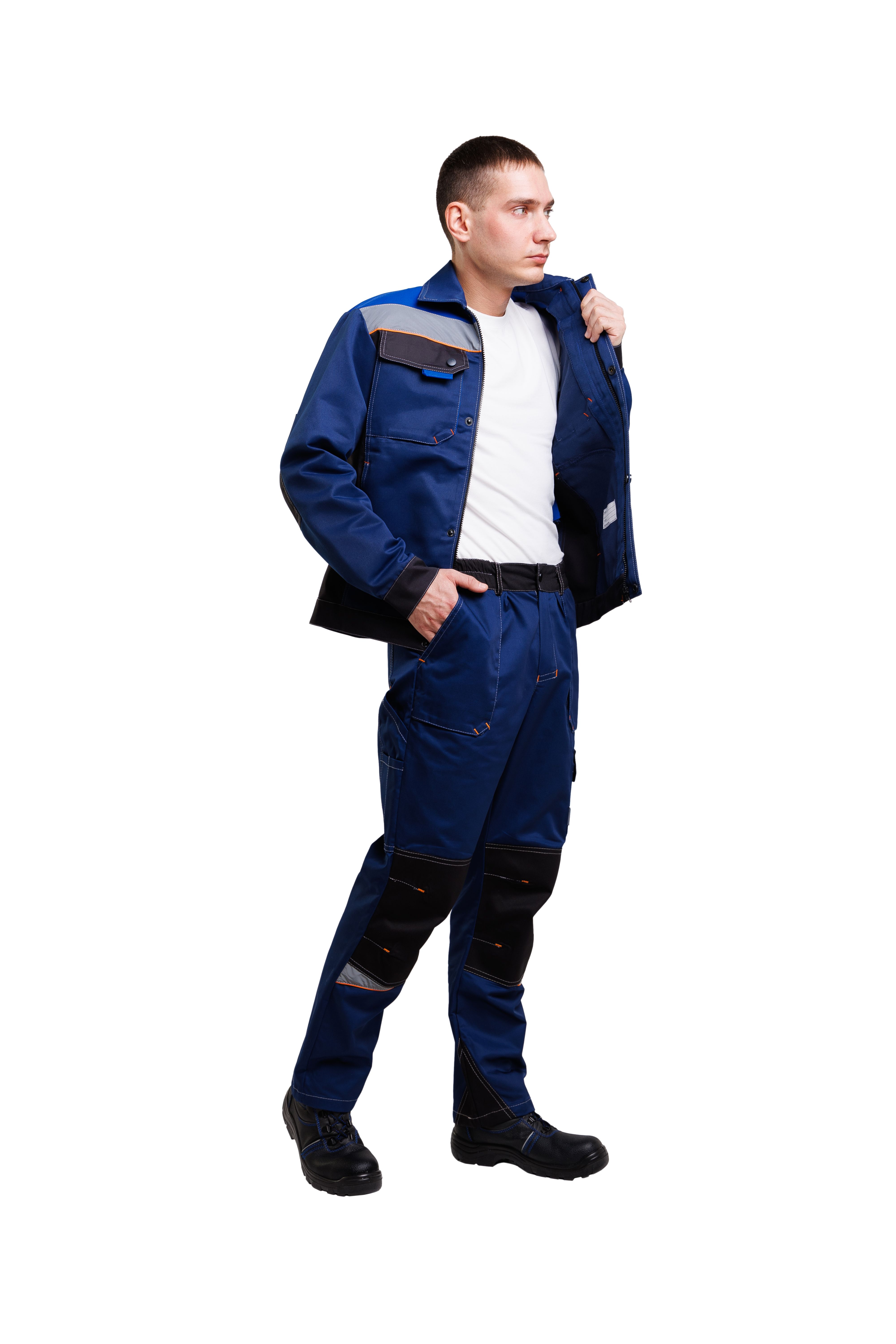 Костюм Кан, куртка+брюки сине-черный