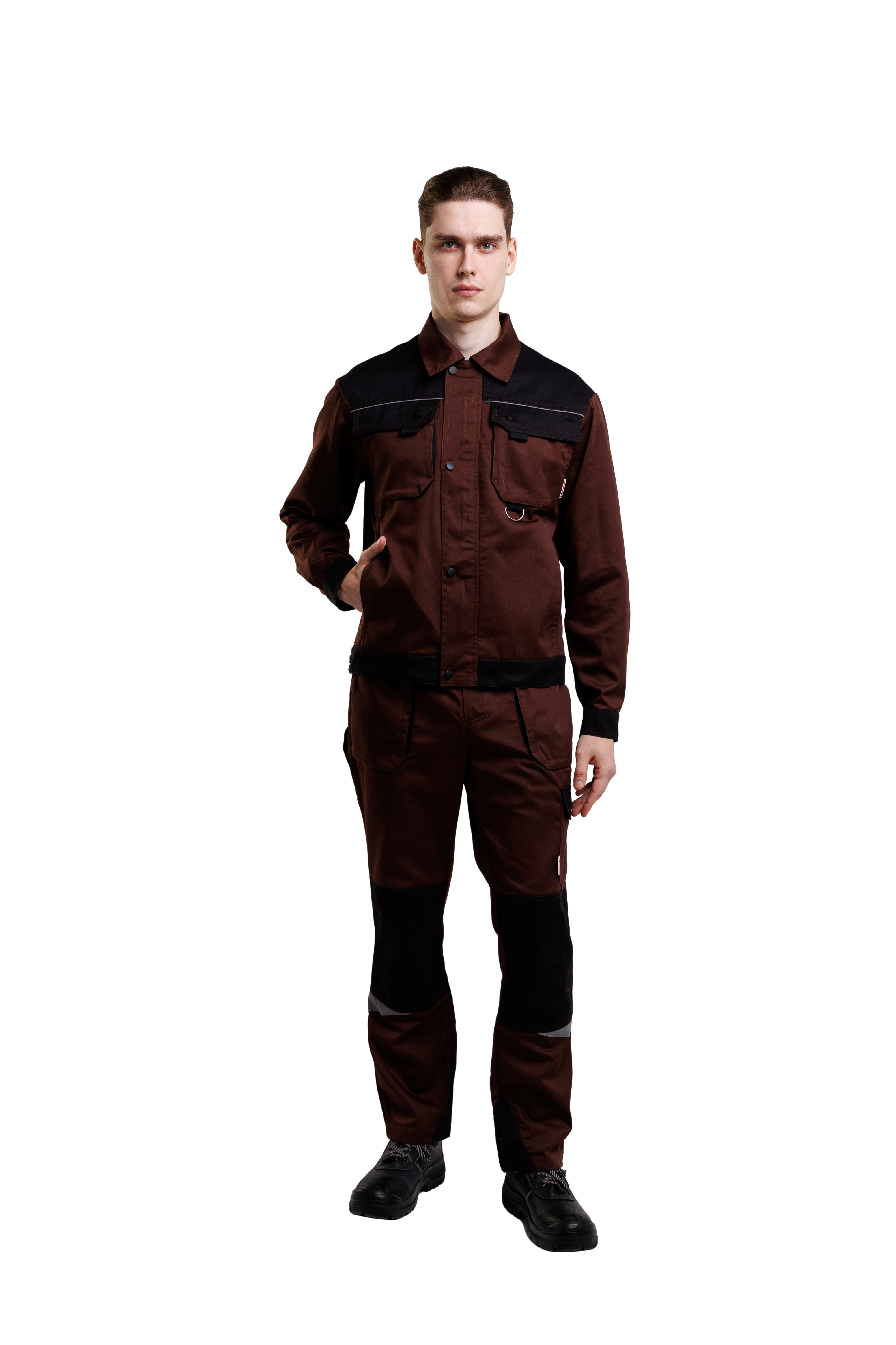 Костюм Кан, куртка+брюки коричнево-черный