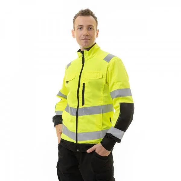 Куртка сигнальная BRODEKS KS218, желтый/черный 