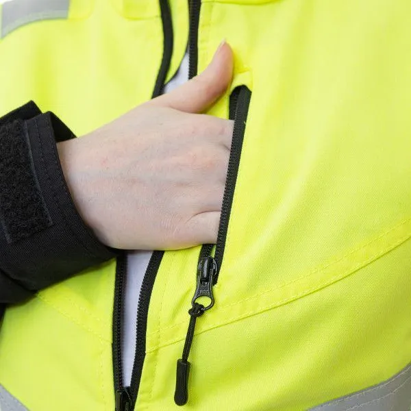 Куртка сигнальная женская  BRODEKS KS229, желтый/черный