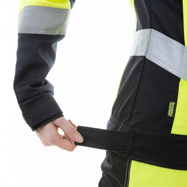 Куртка сигнальная женская  BRODEKS KS229, желтый/черный